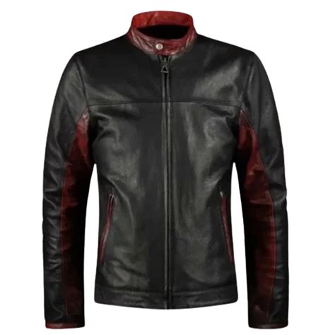 Men's Vintage Black Leather Jacket. Italian Replica 